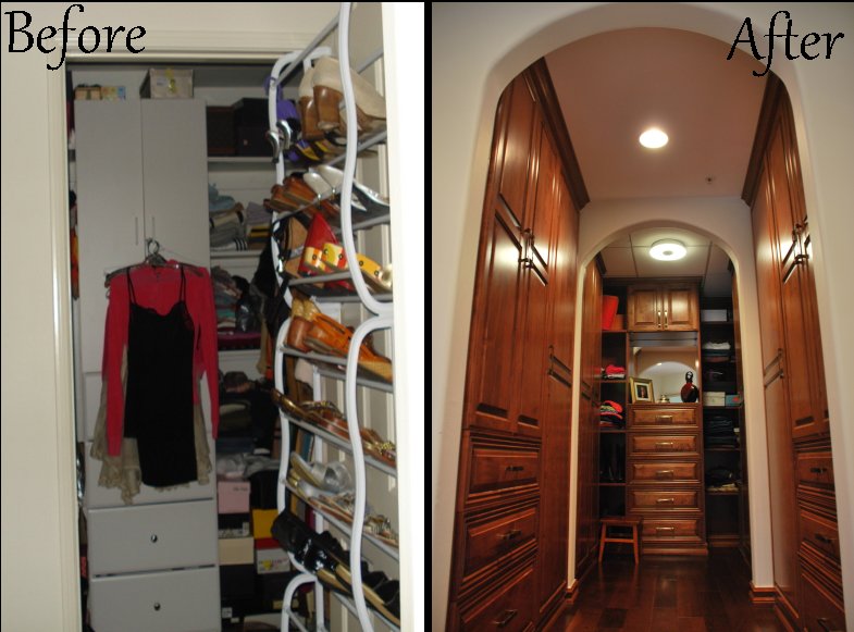 Master Bedroom Closet Before and After